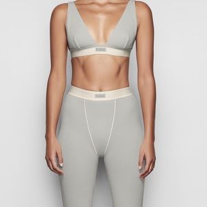 SKIMS Cotton Rib Thermal Legging in Mineral